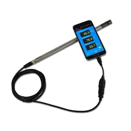 Sonda de temperatura y de humedad empotrable - 6184-010 - MONARCH INSTRUMENT - USB / de acero inoxidable