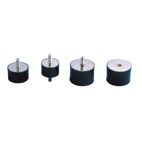 Soporte antivibratorio cilíndrico - RADIAFLEX®  - PAULSTRA - de acero dulce / de elastómero / roscado