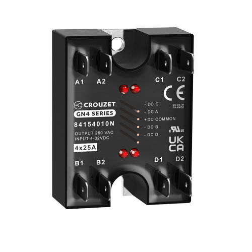 Relé estático DC - GN4  - Crouzet - para montaje en panel / conexión por Faston / IEC