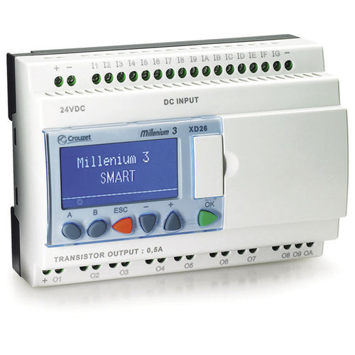 Autómata programable en riel DIN - XD series - Crouzet - con tarjetas de E S extensibles / entradas analógicas / salidas digitales