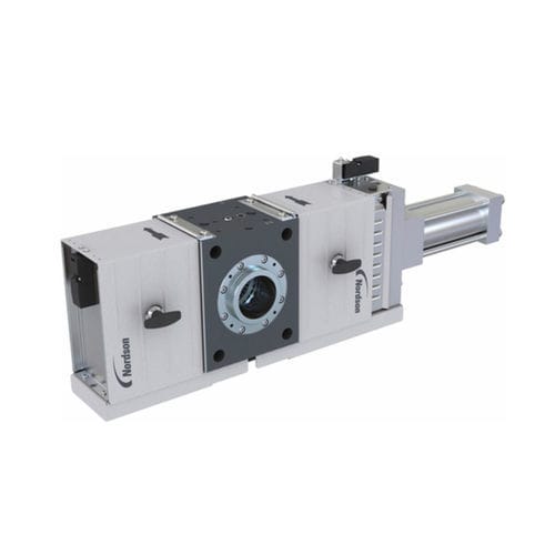 Intercambiador de filtros discontinuo - BKG® NorCon™ EH - Nordson Polymer Processing Systems - de placas deslizantes / hidráulico