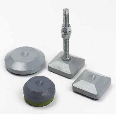Pie de máquina - GS series - CEF POLYMERES - de NBR / de hierro fundido / de nivelación