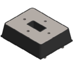 Soporte antivibratorio rectangular - J6332 - CEF POLYMERES - de elastómero / para cargas pesadas