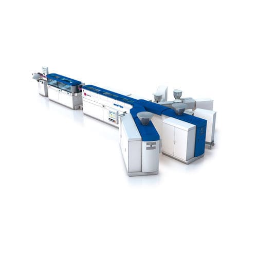 Línea de extrusión para producción de tubos flexibles de embalaje - TopLine - Breyer GmbH Maschinenfabrik - multicapas / monoestrato / de tubos