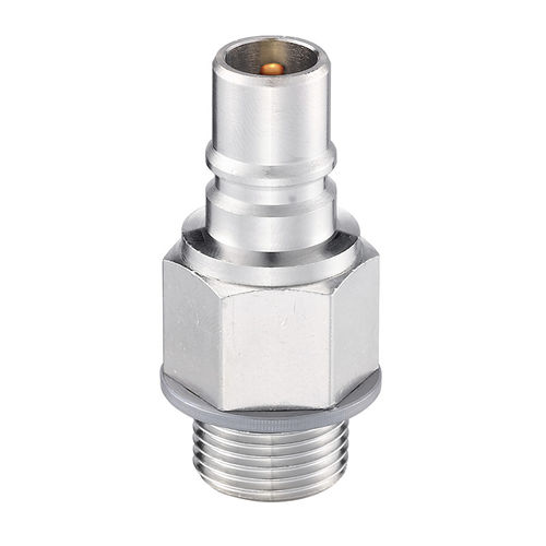 Adaptador hidráulico industrial - PREOL 06715 series - Prevost - macho-acanalado / de acero inoxidable / de latón