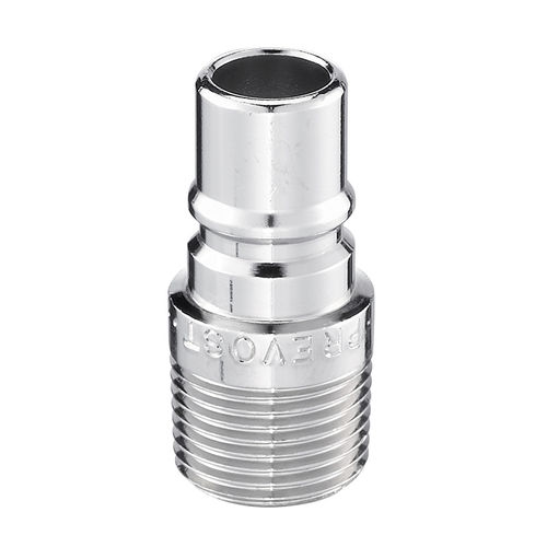 Adaptador hidráulico macho-acanalado - PREOL 06616 series - Prevost - de acero inoxidable / de latón / de cromo