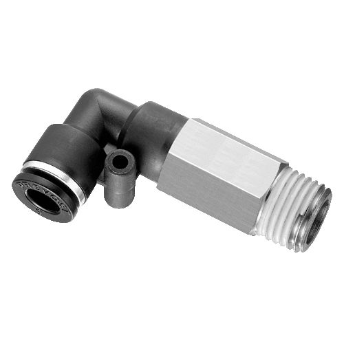 Racor neumático - RPC LR series - Prevost - roscado / push-in / codo de 90º