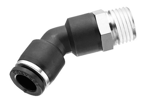 Racor neumático - RPQ MR series - Prevost - push-in / acodado / de polímero