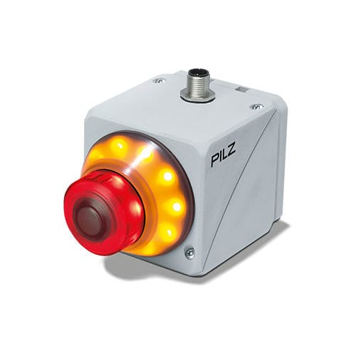 Botón pulsador de parada de emergencia - PITestop - PILZ - con luz / de mando / electromecánico