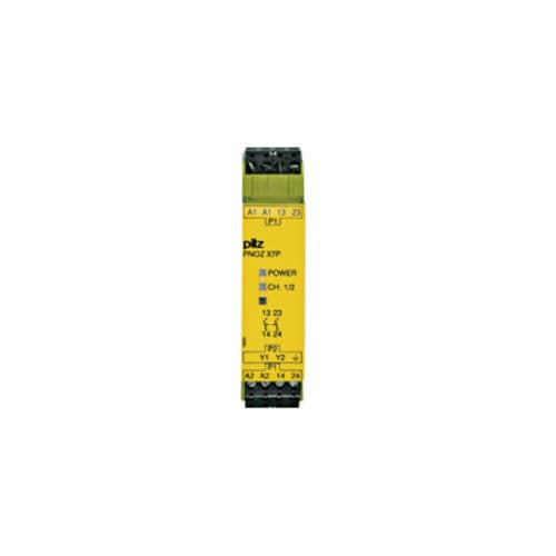 Relé de seguridad para montaje en panel - PNOZ X7P - PILZ - enchufable / monocanal / 230 V CA