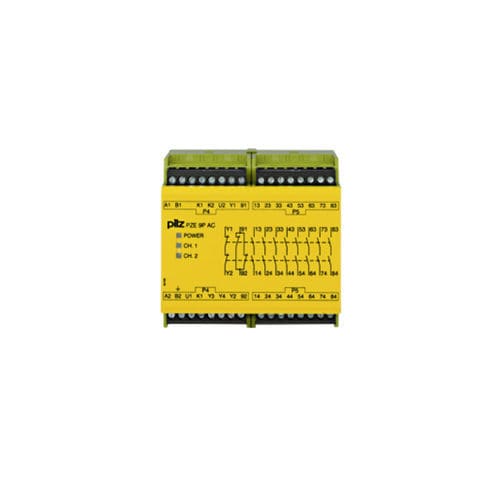Relé de seguridad para montaje en panel - PZE 9P - PILZ - enchufable / de dos canales / monocanal