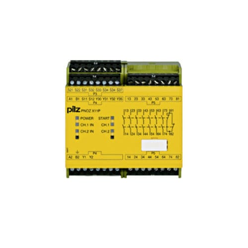 Relé de seguridad de parada de emergencia - PNOZ X11P - PILZ - de dos canales / monocanal / 24 Vcc