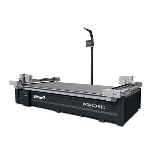 Máquina de corte de hoja rotativa - KOMBO TH Series - Elitron IPM S.r.l. - para PVC / para textiles / para cartón
