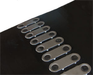 Grapa para cintas transportadoras transportadora placa sólida con tuercas - MLT MINET LACING TECHNOLOGY SA