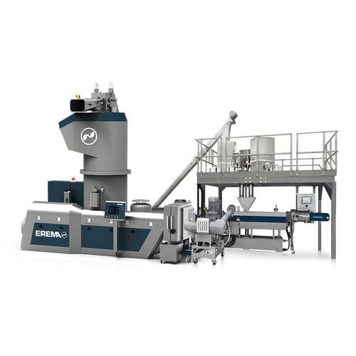 Línea de extrusión de doble tornillo - COREMA®  - EREMA Engineering Recycling Maschinen und Anlagen - compacta / de reciclaje de plásticos / de composición