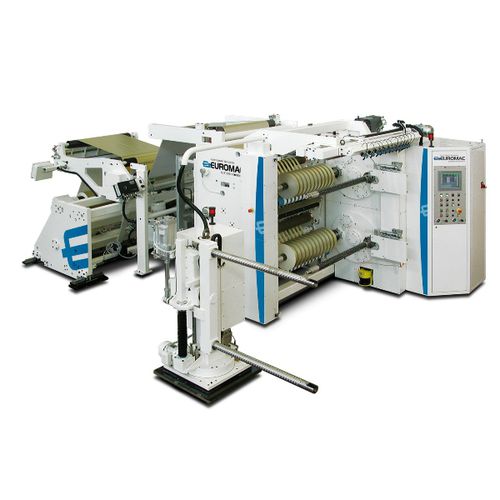 Cortadora rebobinadora automática - TB-3T2 - EUROMAC - de dos barriletes / para uso polivalente