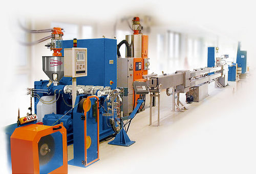 Línea de extrusión de recubrimiento - Extrudex Kunststoffmaschinen GmbH - para termoplásticos / para revestimiento de cables