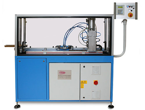 Máquina de corte con guillotina - PG 100 - Extrudex Kunststoffmaschinen GmbH - para material plástico / para tubo de material plástico / para línea de extrusión