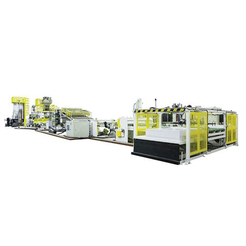 Línea de extrusión 3 capas - FK/TSE-100/150-2100 - Fong Kee Iron Works Co., Ltd. - de placas / para termoplásticos / para ABS