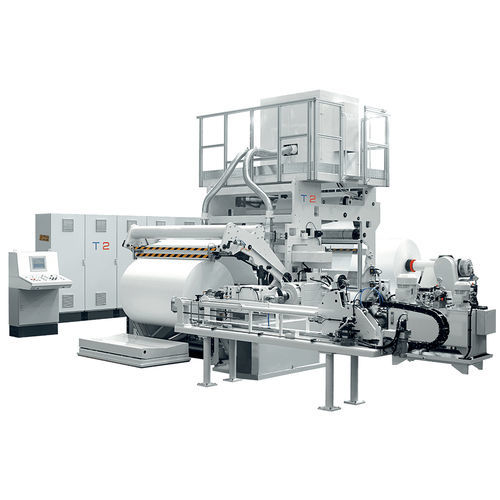 Cortadora rebobinadora automática - T 2 - IMS TECHNOLOGIES S.p.A. - modular / de 1 eje / para papel