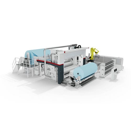 Cortadora rebobinadora automática - HYPERSLIT GIANT - IMS TECHNOLOGIES S.p.A. - modular / para tejidos