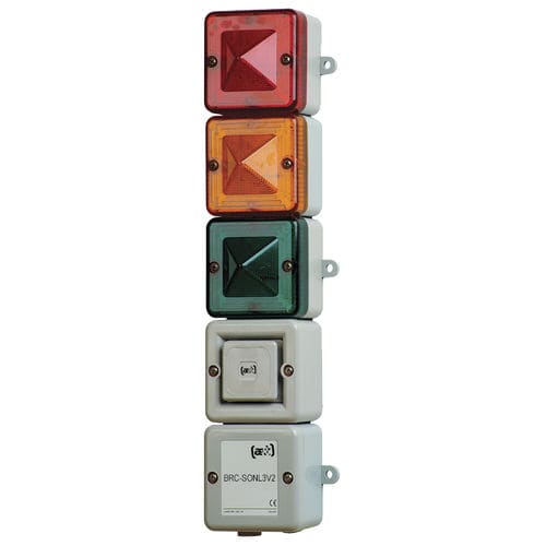 Columna de señalización LED - BRC-SONL3V2 - ae&t - de flash intermitente / intermitente / de 3 colores