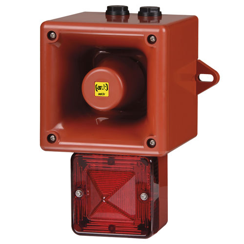 Difusor de alarma sonora con avisador luminoso de xenón - TL105HV2 - ae&t - IP66 / 112 dB