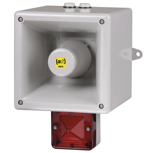 Difusor sonoro con avisador luminoso de LED - SmartVOX&reg; SVL230AW - ae&t - electrónico / inalámbrico / IP66