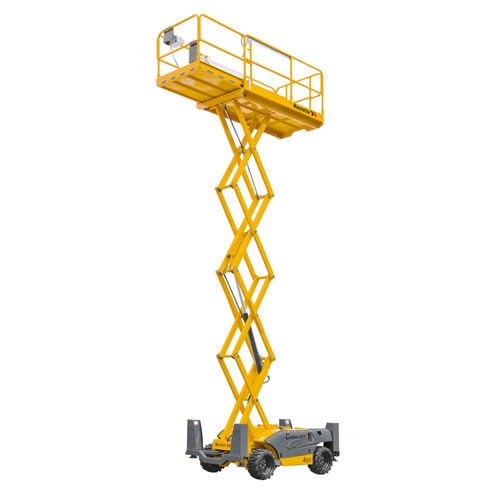 Plataforma elevadora de tijera móvil - COMPACT 12 DX - Haulotte - diésel / todoterreno / de exterior