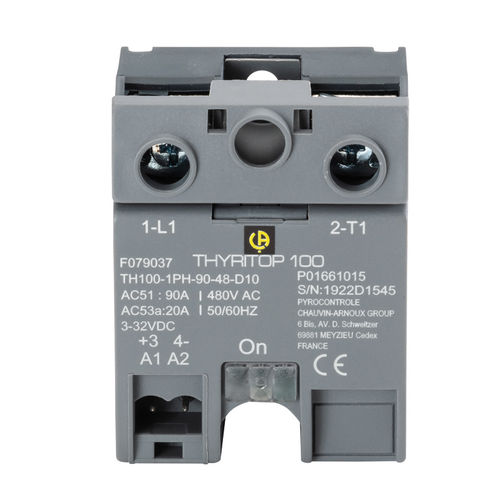 Relé estático 24 Vcc - THYRITOP 100 - CHAUVIN ARNOUX - 220 V CA / de potencia / con disipador térmico
