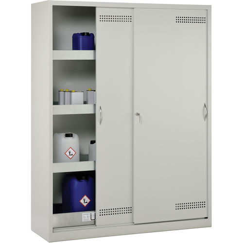 Armario de seguridad - 1101 series - CEMO - de suelo / de puertas correderas / de acero