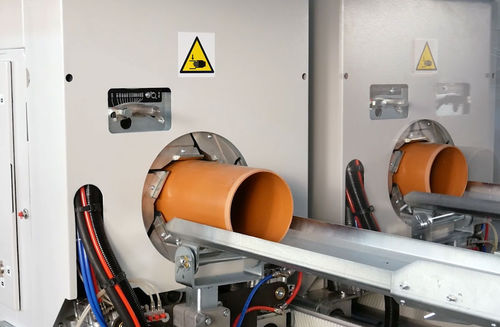 Arrastre de orugas y corte para línea de extrusión de tubos - COMBO S/C - SICA S.p.A. - para lineas de extrusión para perfiles