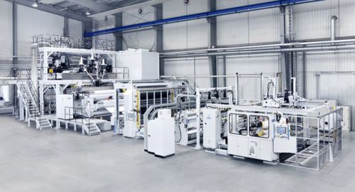 Línea de extrusión de película plana - SML Maschinengesellschaft - para termoplásticos