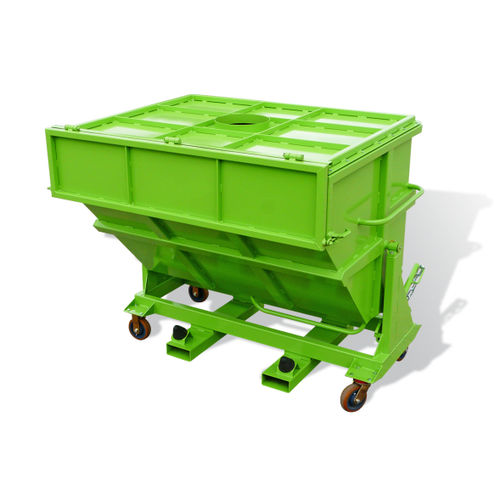 Volquete auto-basculante para aspiradora industrial - AS series - GOUBARD - para residuos / para carretilla elevadora / con ruedas