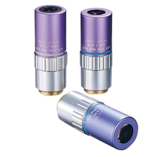 Objetivo de microscopio de focal fija - M Plan Apo NUV LCD - MITUTOYO - de inspección / UV / apocromático