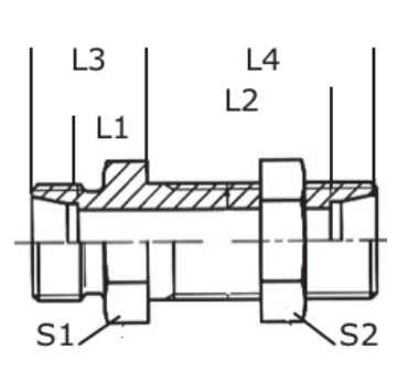 Racor hidráulico - UA, CL series - NORMYDRO - de rosca / de acero inoxidable / pasamuros