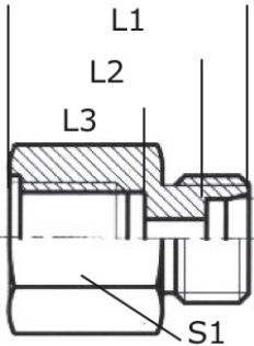 Adaptador hidráulico hembra - 1/8 - 1 1/2" | UFA series - NORMYDRO