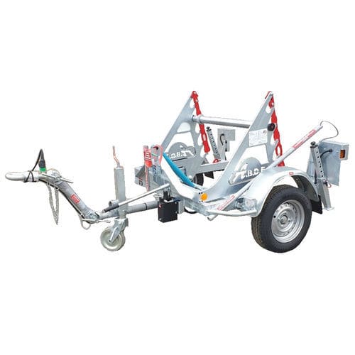 Remolque portabobina - RD 75 - CABLE EQUIPEMENTS - para transporte y tendido de cables / de 1 eje / de acoplamiento