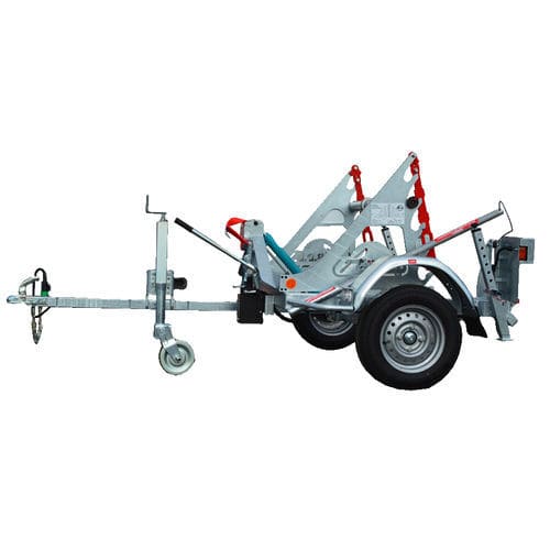 Remolque portabobina - RD 75 TF - CABLE EQUIPEMENTS - para transporte y tendido de cables / de 1 eje / de acoplamiento