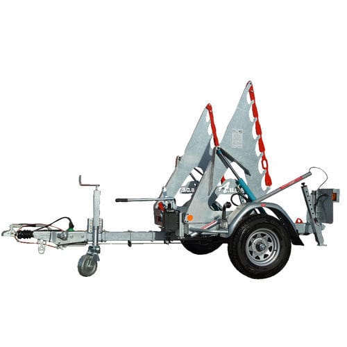 Remolque portabobina - RD 200 TF - CABLE EQUIPEMENTS - para transporte y tendido de cables / de 1 eje / de acoplamiento