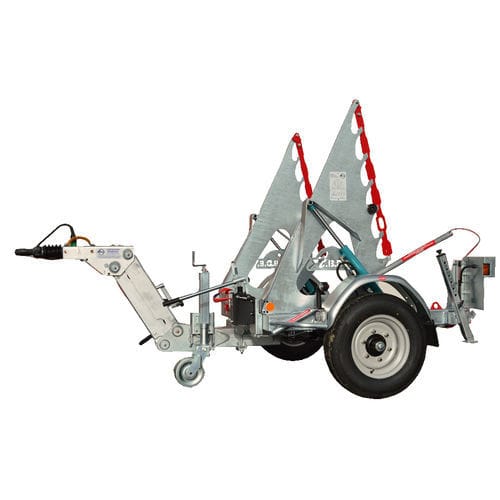 Remolque portabobina - RD 250 - CABLE EQUIPEMENTS - para transporte y tendido de cables / de 1 eje / de acoplamiento