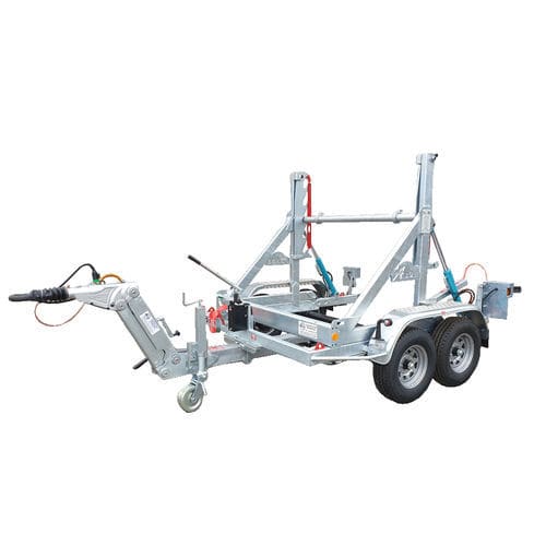 Remolque portabobina - RD 350 - CABLE EQUIPEMENTS - para transporte y tendido de cables / de 2 ejes / de acoplamiento