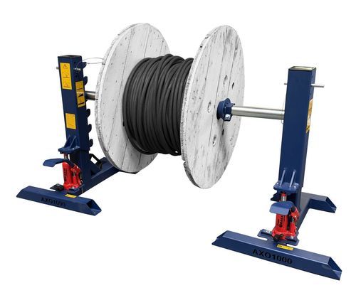 Desbobinador de bobinas - AXO 1000 - CABLE EQUIPEMENTS - manual / apoyado en el suelo / de doble apoyo
