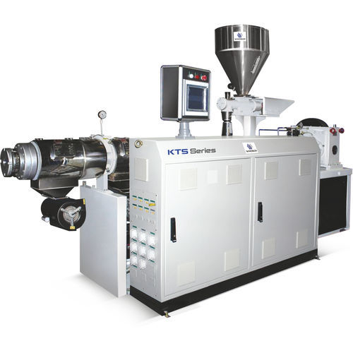 Línea de extrusión de doble tornillo - KTS series  - Windsor Machines Limited  - controlada por PLC / de tubos / para PVC