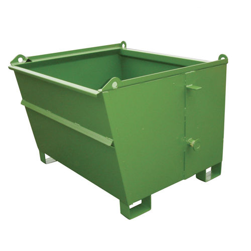 Volquete basculante de metal - BB series - MANERGO - de acero inoxidable / para residuos