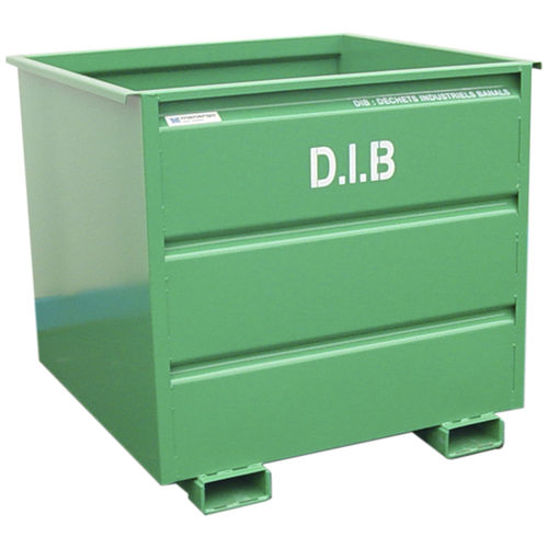 Contenedor de basura de metal - BTR series - MANERGO - para carretilla elevadora