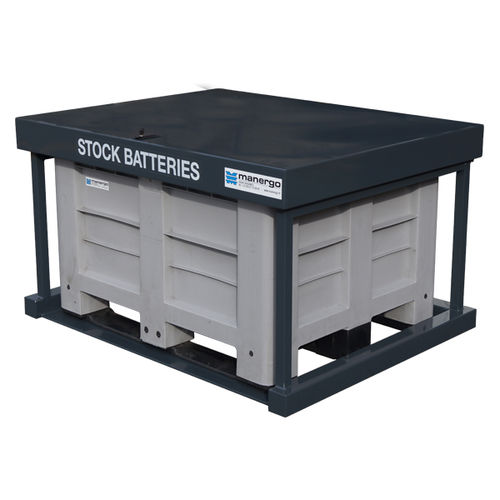 Caja-palé para baterías usadas - SB60 - MANERGO - de plástico / para almacenamiento / con tapa