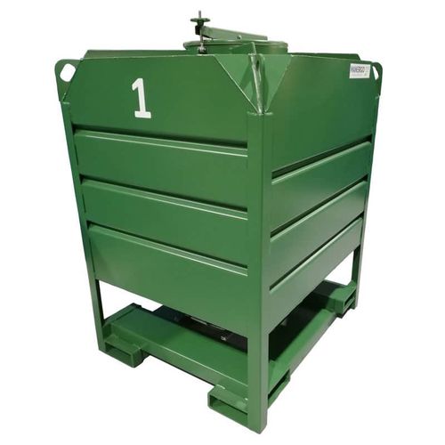Contenedor para almacenamiento - CAV1750-4190 - MANERGO - de metal / de fondo abrible / con tapa redonda