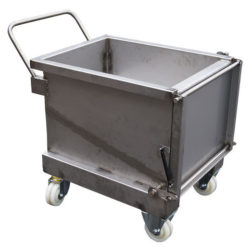 Contenedor de basura de acero - BAFI135-3487 - MANERGO - con ruedas