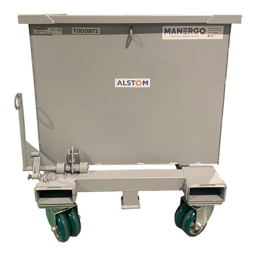 Volquete basculante para residuos - BBA500R-4221 - MANERGO - para carretilla elevadora / con ruedas / automático